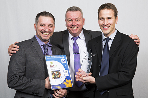 Oakleaf collect their award for Most improved asset management service